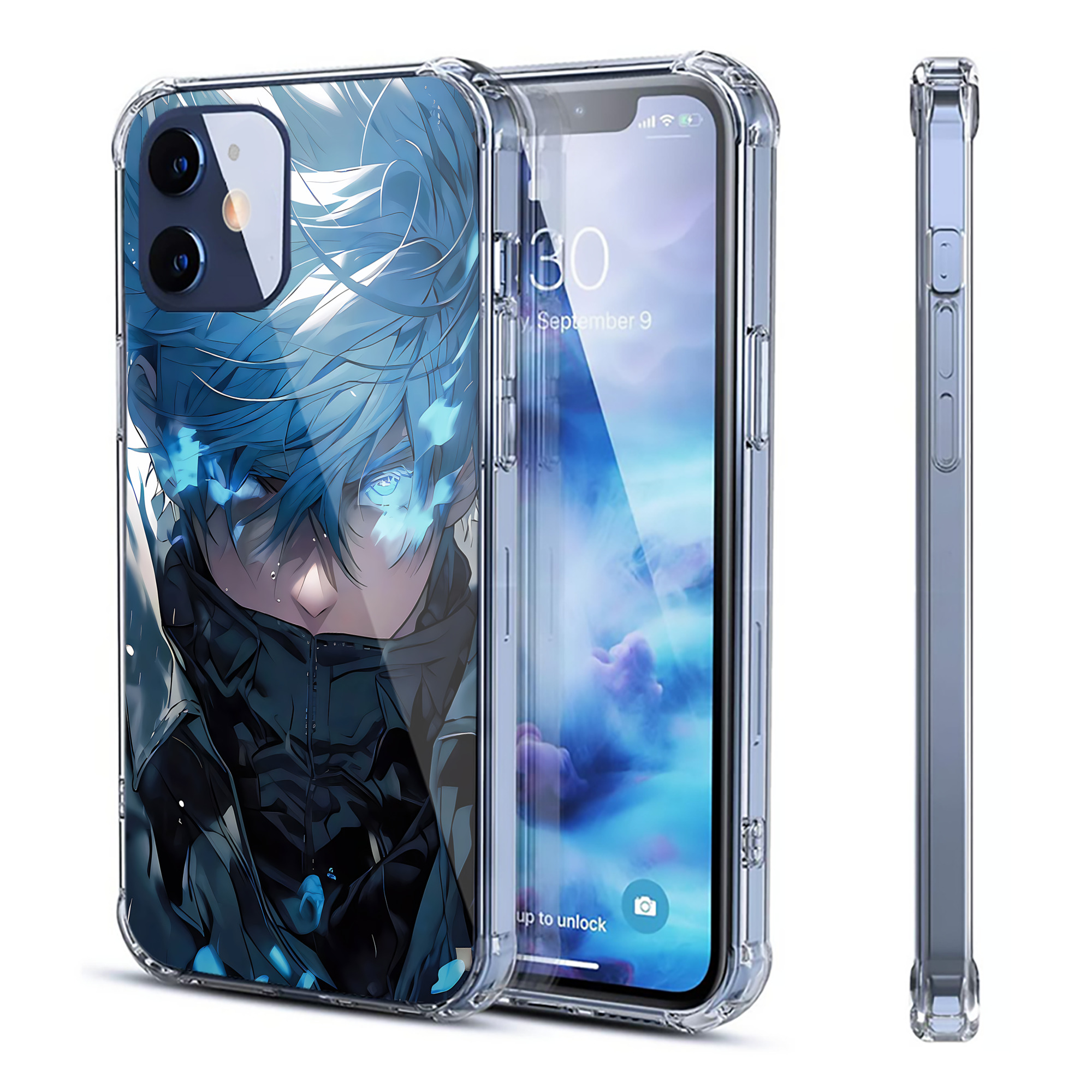 （画像用） 呪術廻戦 Jujutsu Kaisen 【iPhone 12シリーズ対応】透明スマホケース（クリアソフトケース）